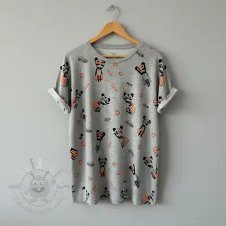 Tricot NEON Super heroes light grey melange