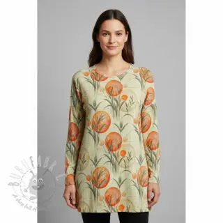 Tricot VISCOSE Enjoy The Silence orange digital print