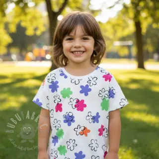 Tricot Flower prints white