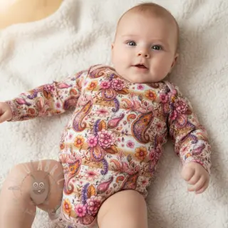 Tricot Paisley woody design En digital print