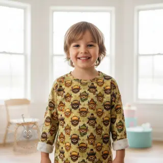 Tricot Winter faces design B digital print