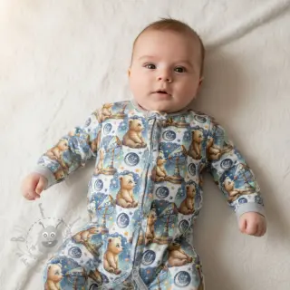 Tricot Mini animals design En digital print