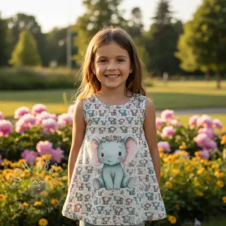 Tricot Mini animals design B digital print