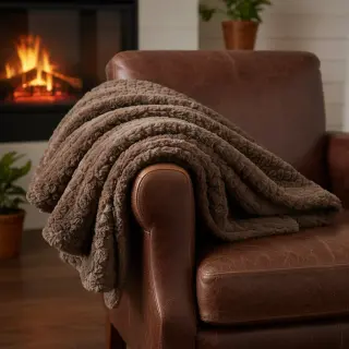 Umelá kožušina Curly mocha