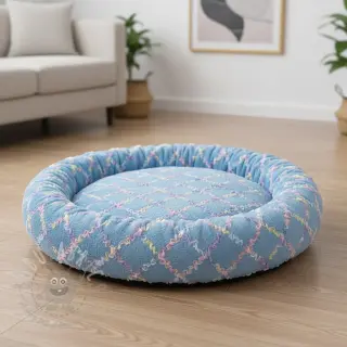 Kunstbont met tule MULTI blue shadow