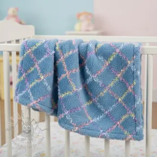 Kunstbont met tule MULTI blue shadow