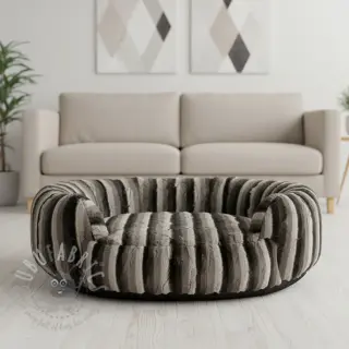 Kunstbont Stripe dark brown