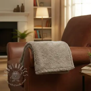 Kunstbont LUREX SILVER taupe