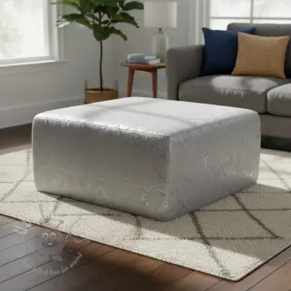 Kunstleer SNAKE blanc argent