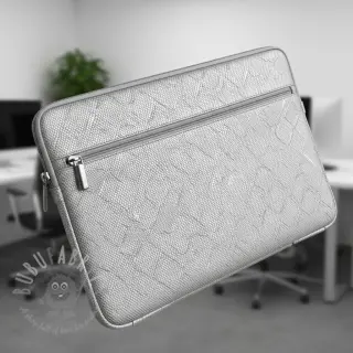 Kunstleer SNAKE blanc argent