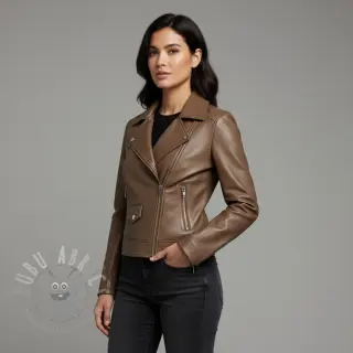 Kunstleer voor kleding taupe