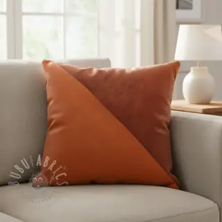 Kunstleer suède ALASKA orange/brique