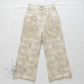 Viscose met linnen Desert flowers design A