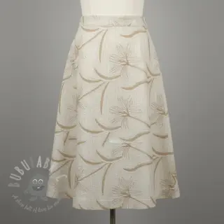 Viscose met linnen Desert flowers design C