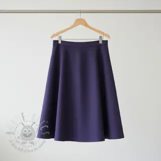 Viscose met linnen WASHED navy