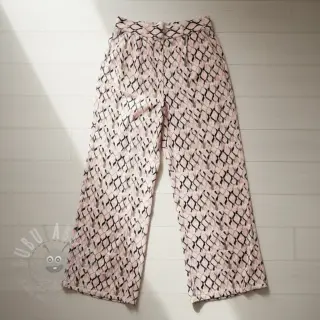 Viscose met linnen Ivy Diamonds design B digital print
