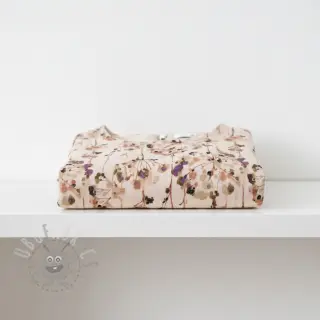 Viscose met linnen Agapanthus design C digital print