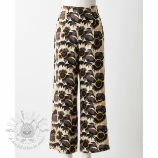 Viscose met linnen Sunlower design A digital print