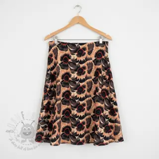 Viscose met linnen Sunlower design B digital print