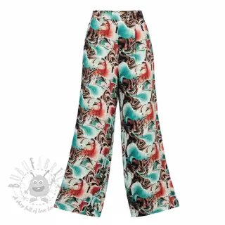 Viscose met linnen Paint chaos design B digital print