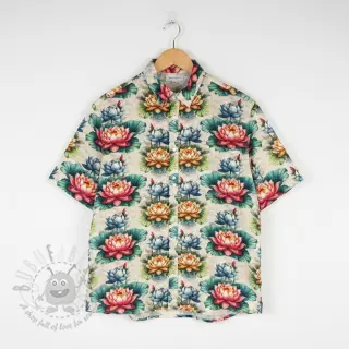 Viscose met linnen Clover design D digital print