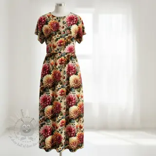 Viscose met linnen Rosalie design En digital print
