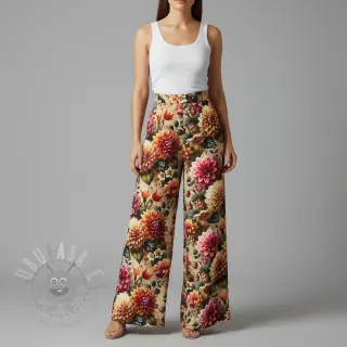 Viscose met linnen Rosalie design En digital print