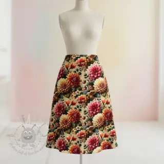 Viscose met linnen Rosalie design En digital print