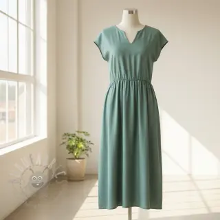 Viscose met linnen PREMIUM dark old green