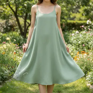 Viscose met linnen PREMIUM old green