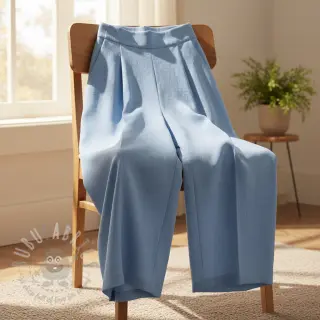 Viscose met linnen PREMIUM old blue