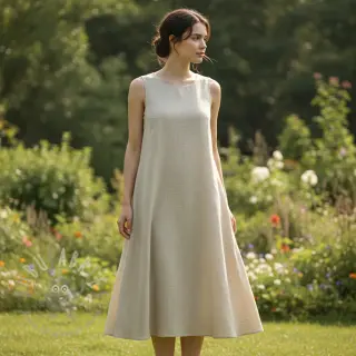 Viscose met linnen PREMIUM pebble
