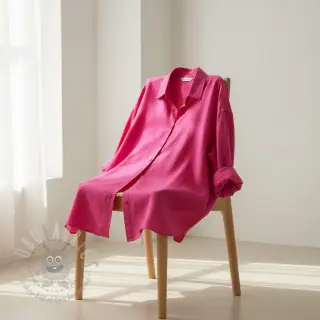 Viscose met linnen PREMIUM fuchsia
