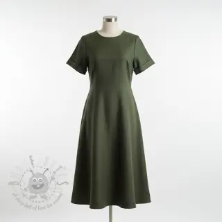 Viscose met linnen PREMIUM army