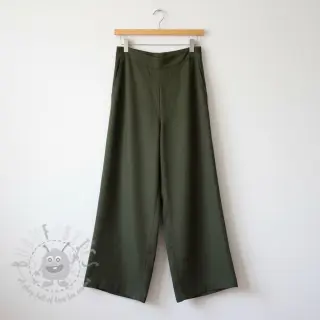 Viscose met linnen PREMIUM army