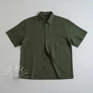 Viscose met linnen PREMIUM army