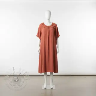 Viscose met linnen CRINCLE clay