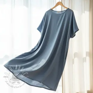 Viscose met linnen CRINCLE blue shadow