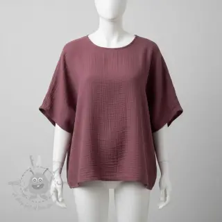 Viscose met linnen CRINCLE mulberry