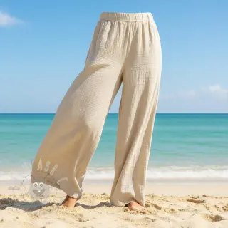 Viscose met linnen CRINCLE SIMPLY NATURAL
