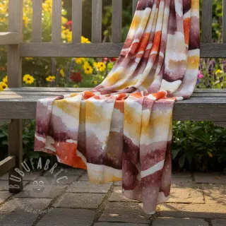 Viscose SATIN Chloe red digital print