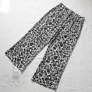 Viscose SATIN Animal skin black digital print