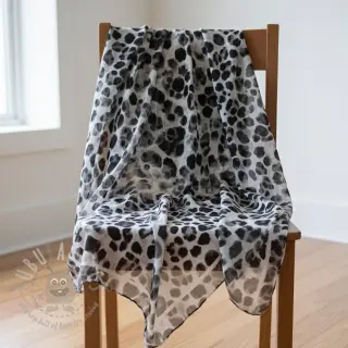 Viscose SATIN Animal skin black digital print
