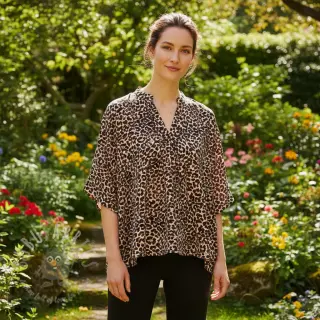 Viscose SATIN Animal skin digital print