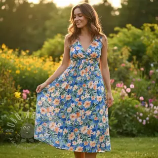 Viscose RADIANCE Flower Jane digital print