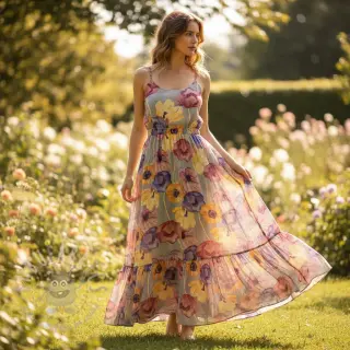 Viscose RADIANCE Flower Elia digital print