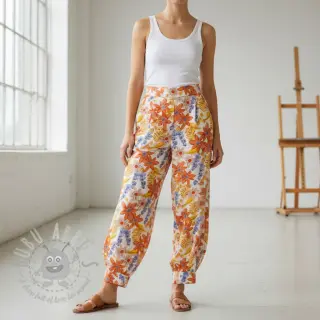 Viscose RADIANCE Old flowers digital print