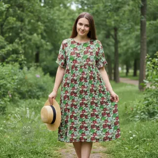 Viscose RAYON POPLIN Knitted design E digital print