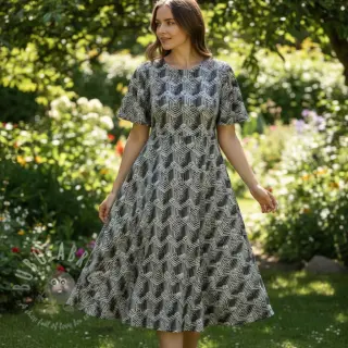 Tricot VISCOSE Structure grey digital print
