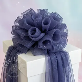 Tule voor TUTU-rok ROYAL MULTI FOIL navy